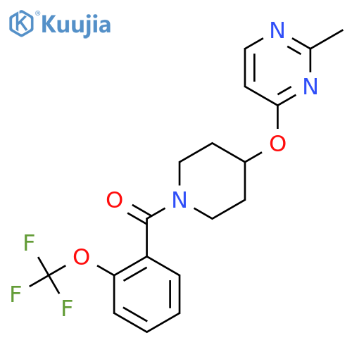 2-methyl-4-({1-2-(trifluoromethoxy)benzoylpiperidin-4-yl}oxy)pyrimidine structure