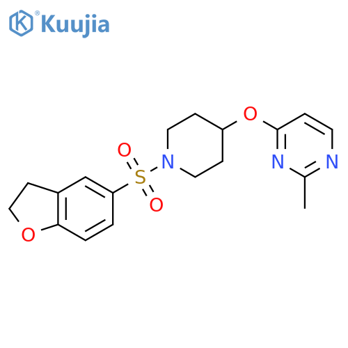 4-{1-(2,3-dihydro-1-benzofuran-5-sulfonyl)piperidin-4-yloxy}-2-methylpyrimidine structure
