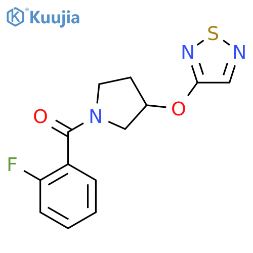 3-{[1-(2-fluorobenzoyl)pyrrolidin-3-yl]oxy}-1,2,5-thiadiazole structure