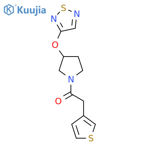 1-[3-(1,2,5-Thiadiazol-3-yloxy)pyrrolidin-1-yl]-2-(thiophen-3-yl)ethan-1-one structure
