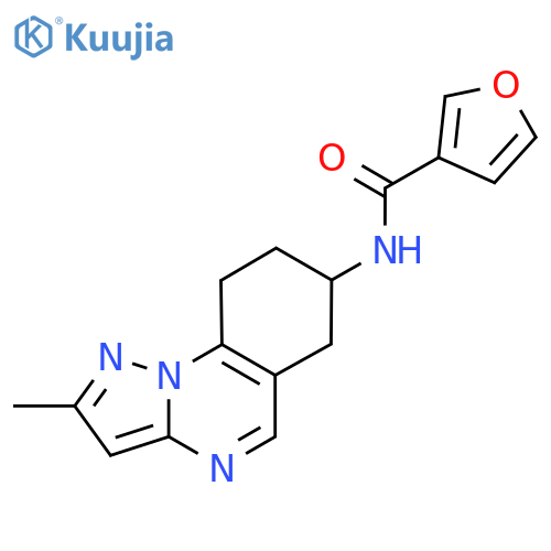 N-{2-methyl-6H,7H,8H,9H-pyrazolo[1,5-a]quinazolin-7-yl}furan-3-carboxamide structure