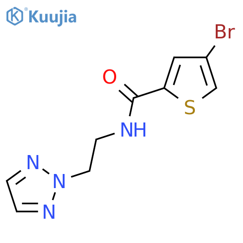 4-bromo-N-2-(2H-1,2,3-triazol-2-yl)ethylthiophene-2-carboxamide structure