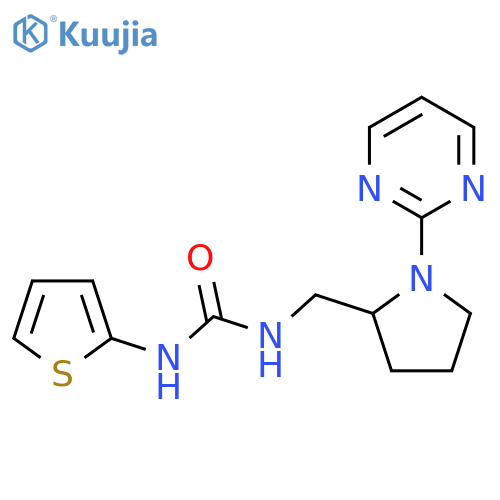 1-{[1-(Pyrimidin-2-yl)pyrrolidin-2-yl]methyl}-3-(thiophen-2-yl)urea structure