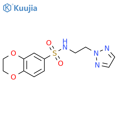 N-2-(2H-1,2,3-triazol-2-yl)ethyl-2,3-dihydro-1,4-benzodioxine-6-sulfonamide structure