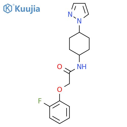 2-(2-fluorophenoxy)-N-[4-(1H-pyrazol-1-yl)cyclohexyl]acetamide structure