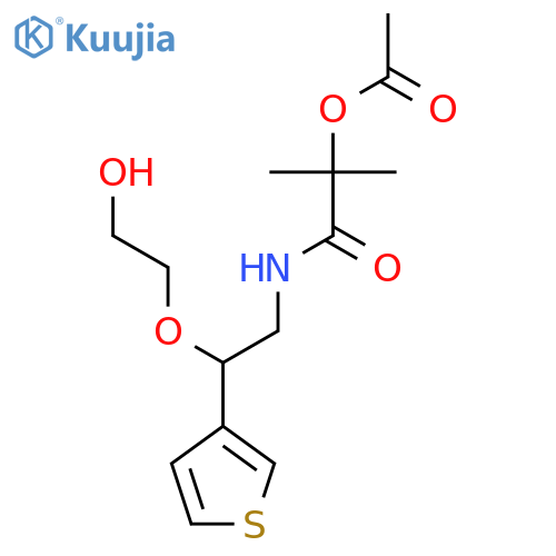 1-{[2-(2-Hydroxyethoxy)-2-(thiophen-3-yl)ethyl]carbamoyl}-1-methylethyl acetate structure