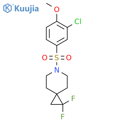 6-(3-Chloro-4-methoxybenzenesulfonyl)-1,1-difluoro-6-azaspiro[2.5]octane structure