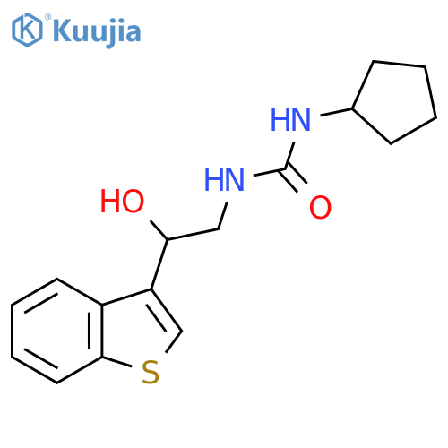 3-2-(1-benzothiophen-3-yl)-2-hydroxyethyl-1-cyclopentylurea structure