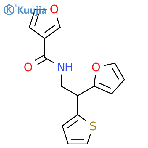 N-2-(furan-2-yl)-2-(thiophen-2-yl)ethylfuran-3-carboxamide structure