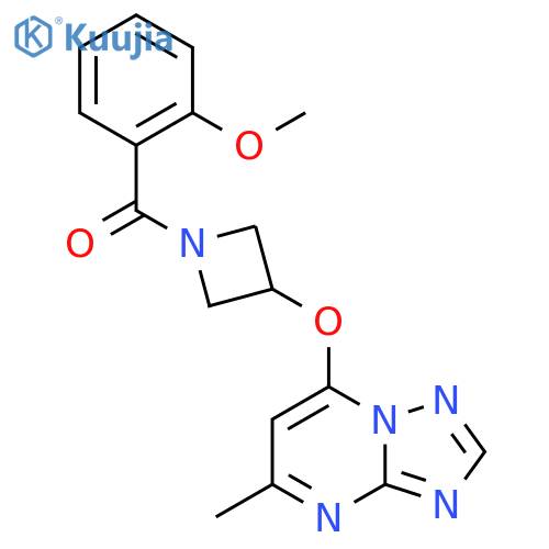 1-(2-Methoxybenzoyl)-3-({5-methyl-[1,2,4]triazolo[1,5-a]pyrimidin-7-yl}oxy)azetidine structure