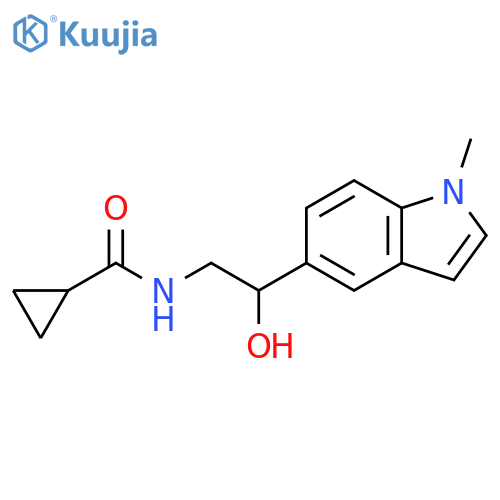 N-2-hydroxy-2-(1-methyl-1H-indol-5-yl)ethylcyclopropanecarboxamide structure