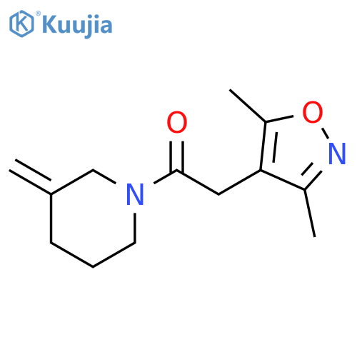 2-(3,5-dimethyl-1,2-oxazol-4-yl)-1-(3-methylidenepiperidin-1-yl)ethan-1-one structure