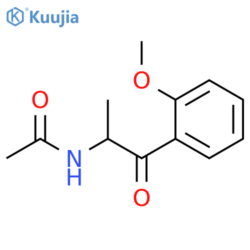N-[1-(2-methoxyphenyl)-1-oxopropan-2-yl]acetamide structure