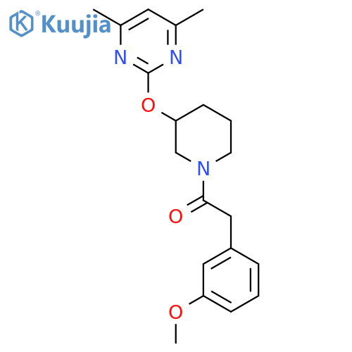 1-{3-[(4,6-dimethylpyrimidin-2-yl)oxy]piperidin-1-yl}-2-(3-methoxyphenyl)ethan-1-one structure