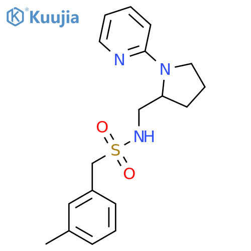 1-(3-methylphenyl)-N-{1-(pyridin-2-yl)pyrrolidin-2-ylmethyl}methanesulfonamide structure