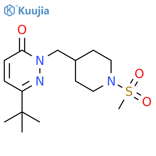 6-Tert-butyl-2-[(1-methanesulfonylpiperidin-4-yl)methyl]-2,3-dihydropyridazin-3-one structure