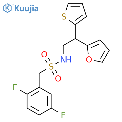 1-(2,5-difluorophenyl)-N-2-(furan-2-yl)-2-(thiophen-2-yl)ethylmethanesulfonamide structure