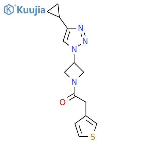 1-3-(4-cyclopropyl-1H-1,2,3-triazol-1-yl)azetidin-1-yl-2-(thiophen-3-yl)ethan-1-one structure