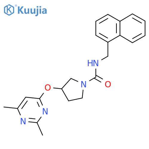 3-(2,6-dimethylpyrimidin-4-yl)oxy-N-(naphthalen-1-yl)methylpyrrolidine-1-carboxamide structure