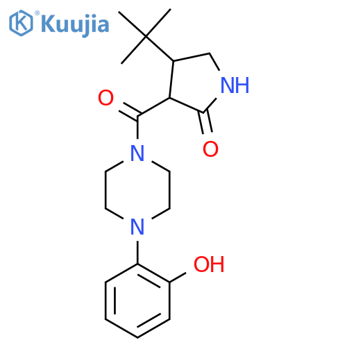 4-Tert-butyl-3-[4-(2-hydroxyphenyl)piperazine-1-carbonyl]pyrrolidin-2-one structure