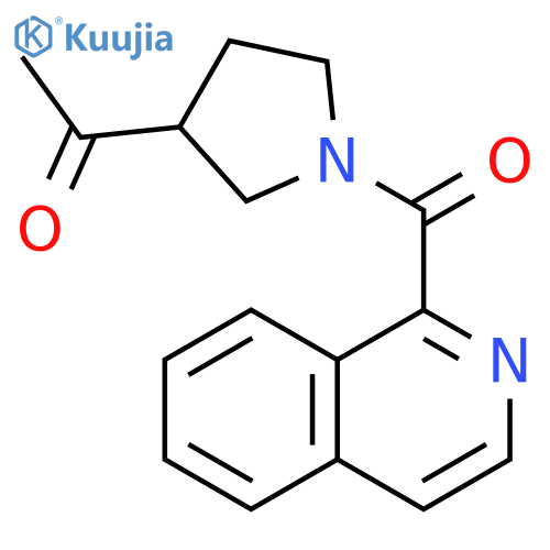 1-1-(isoquinoline-1-carbonyl)pyrrolidin-3-ylethan-1-one structure