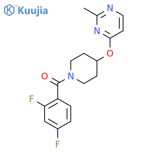 4-{1-(2,4-difluorobenzoyl)piperidin-4-yloxy}-2-methylpyrimidine structure