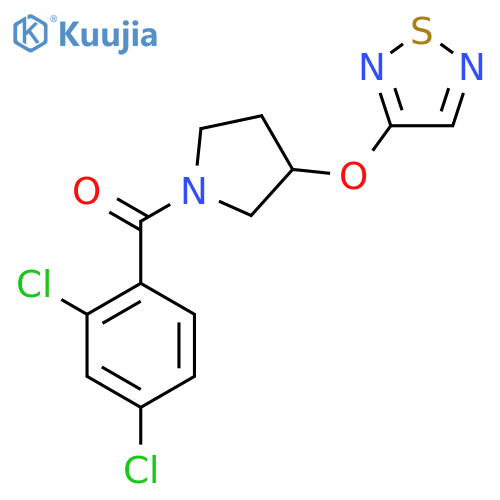 3-{[1-(2,4-Dichlorobenzoyl)pyrrolidin-3-yl]oxy}-1,2,5-thiadiazole structure