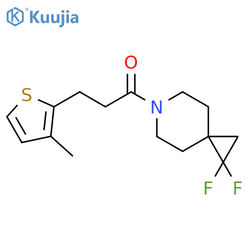 1-{1,1-difluoro-6-azaspiro2.5octan-6-yl}-3-(3-methylthiophen-2-yl)propan-1-one structure