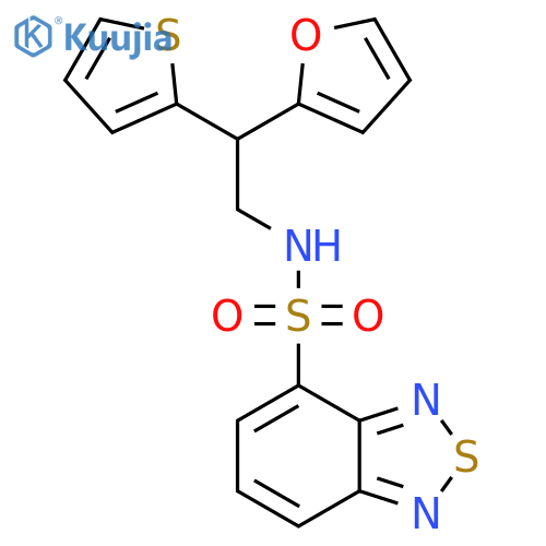 N-2-(furan-2-yl)-2-(thiophen-2-yl)ethyl-2,1,3-benzothiadiazole-4-sulfonamide structure