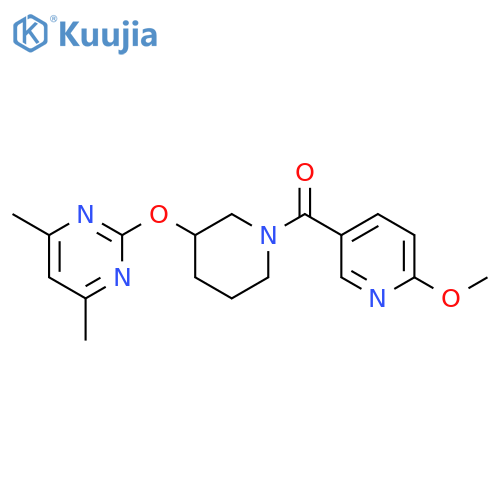 2-{[1-(6-methoxypyridine-3-carbonyl)piperidin-3-yl]oxy}-4,6-dimethylpyrimidine structure