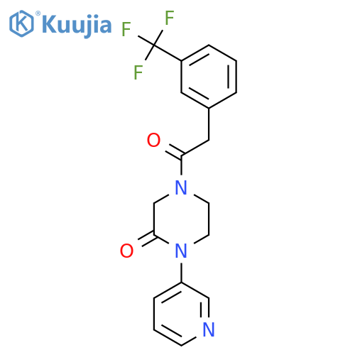 1-(Pyridin-3-yl)-4-{2-[3-(trifluoromethyl)phenyl]acetyl}piperazin-2-one structure