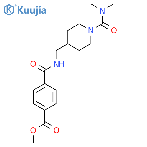 methyl 4-({1-(dimethylcarbamoyl)piperidin-4-ylmethyl}carbamoyl)benzoate structure