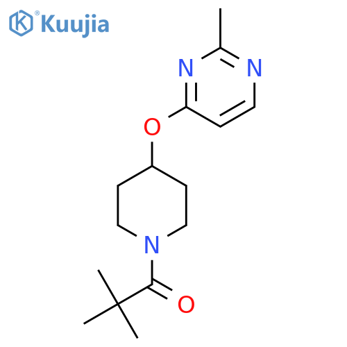 2,2-dimethyl-1-{4-(2-methylpyrimidin-4-yl)oxypiperidin-1-yl}propan-1-one structure