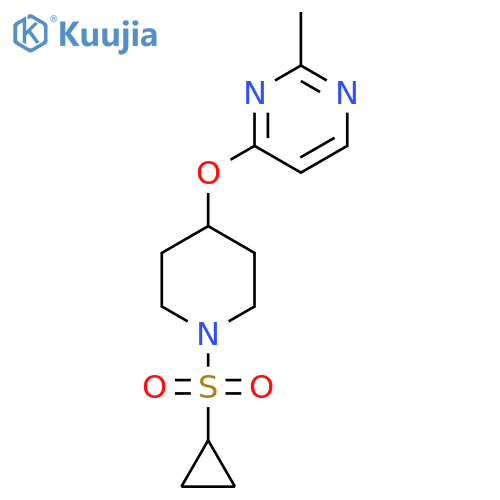 4-{1-(cyclopropanesulfonyl)piperidin-4-yloxy}-2-methylpyrimidine structure