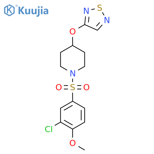 1-(3-Chloro-4-methoxybenzenesulfonyl)-4-(1,2,5-thiadiazol-3-yloxy)piperidine structure