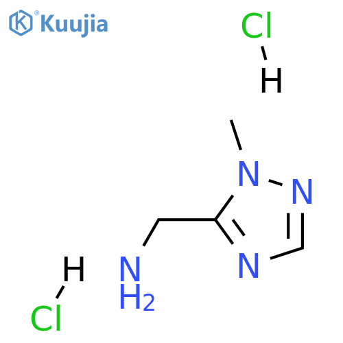 1-(1-methyl-1H-1,2,4-triazol-5-yl)methanamine dihydrochloride structure