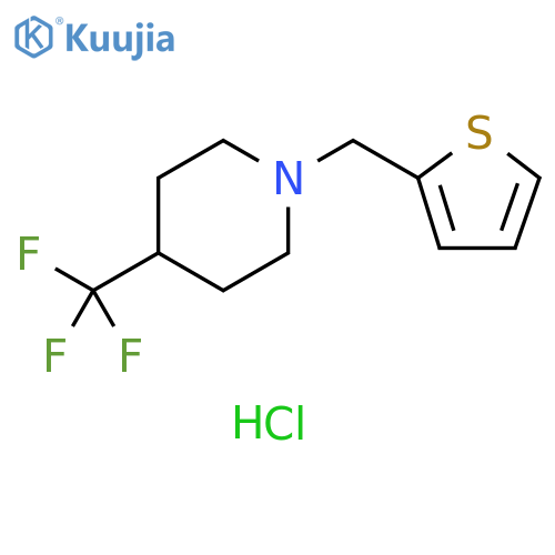1-[(thiophen-2-yl)methyl]-4-(trifluoromethyl)piperidine hydrochloride structure
