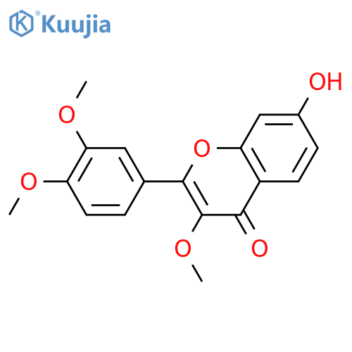 4H-1-Benzopyran-4-one,2-(3,4-dimethoxyphenyl)-7-hydroxy-3-methoxy- structure