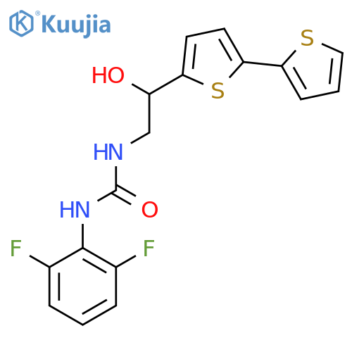 3-(2-{2,2'-bithiophene-5-yl}-2-hydroxyethyl)-1-(2,6-difluorophenyl)urea structure