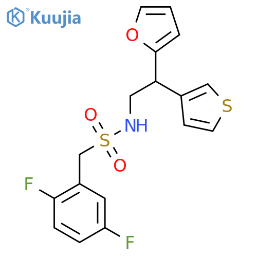 1-(2,5-difluorophenyl)-N-[2-(furan-2-yl)-2-(thiophen-3-yl)ethyl]methanesulfonamide structure