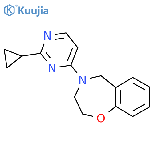 4-(2-cyclopropylpyrimidin-4-yl)-2,3,4,5-tetrahydro-1,4-benzoxazepine structure