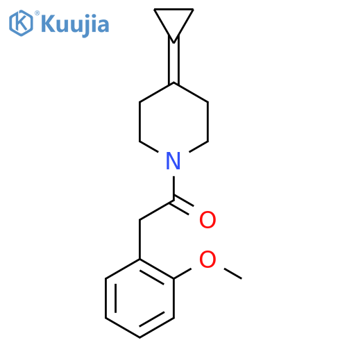 1-(4-cyclopropylidenepiperidin-1-yl)-2-(2-methoxyphenyl)ethan-1-one structure