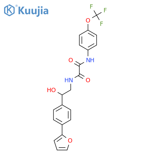 N-{2-[4-(furan-2-yl)phenyl]-2-hydroxyethyl}-N'-[4-(trifluoromethoxy)phenyl]ethanediamide structure