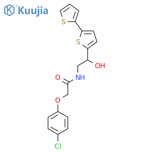 N-(2-{2,2'-bithiophene-5-yl}-2-hydroxyethyl)-2-(4-chlorophenoxy)acetamide structure