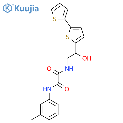 N-(2-{2,2'-bithiophene-5-yl}-2-hydroxyethyl)-N'-(3-methylphenyl)ethanediamide structure