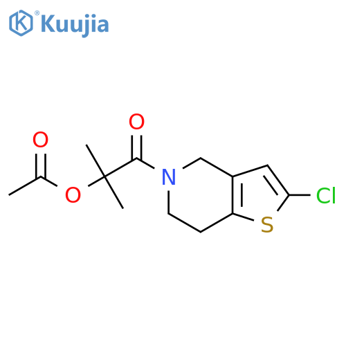 1-{2-chloro-4H,5H,6H,7H-thieno3,2-cpyridin-5-yl}-2-methyl-1-oxopropan-2-yl acetate structure