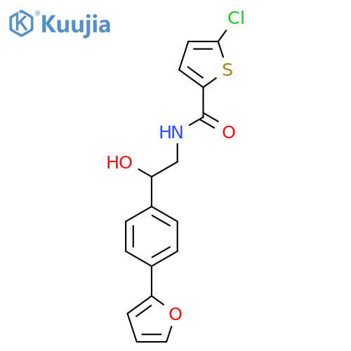 5-chloro-N-{2-4-(furan-2-yl)phenyl-2-hydroxyethyl}thiophene-2-carboxamide structure