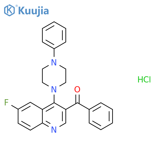 3-benzoyl-6-fluoro-4-(4-phenylpiperazin-1-yl)quinoline hydrochloride structure