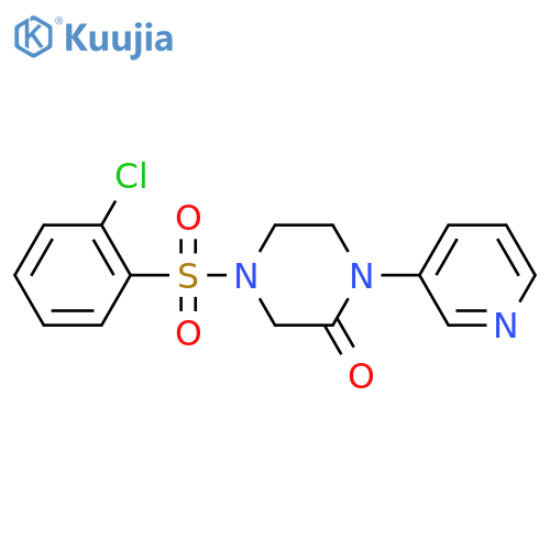 4-(2-Chlorobenzenesulfonyl)-1-(pyridin-3-yl)piperazin-2-one structure