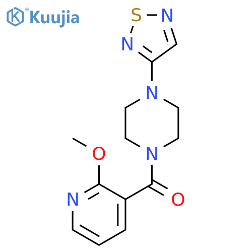 1-(2-methoxypyridine-3-carbonyl)-4-(1,2,5-thiadiazol-3-yl)piperazine structure